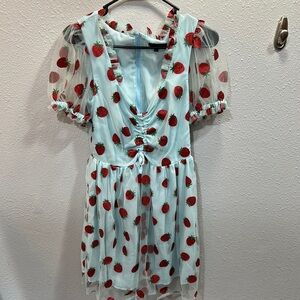 Smak Parlour strawberry tulle dress size small